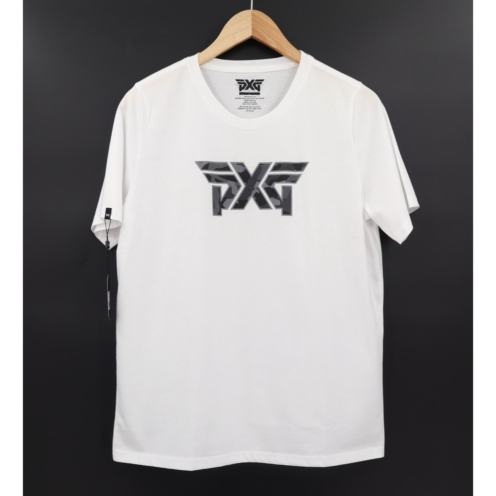 PXG Women's Fairway Camo Logo Crew Neck Tee White Sz Large NEW